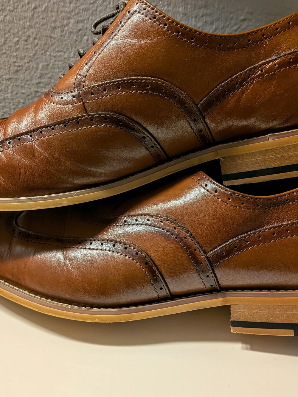 Stacy Adams Sz 9 M Mens Wingtip Oxford Dunbar 2 Tone Dress Shoes Brown Lace Up